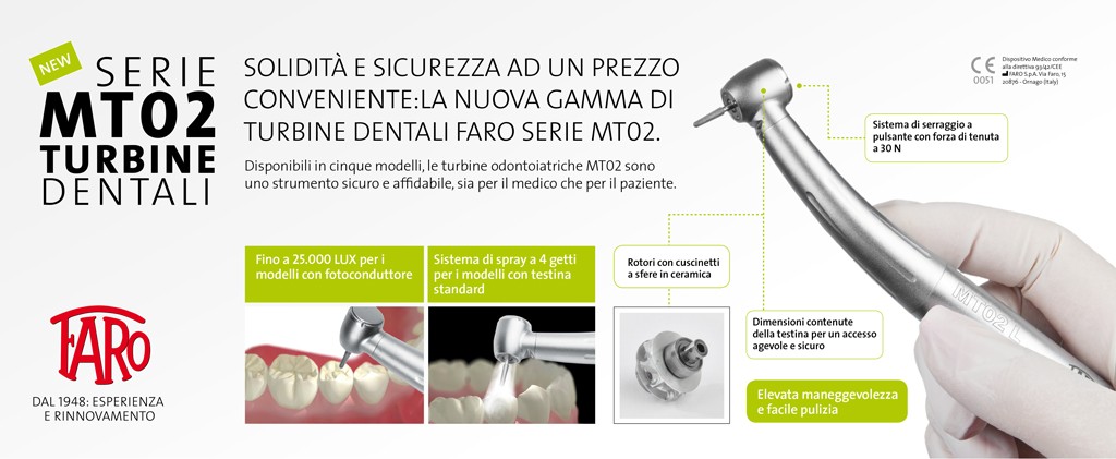 FARO TURBINA DENTALE MT 02L